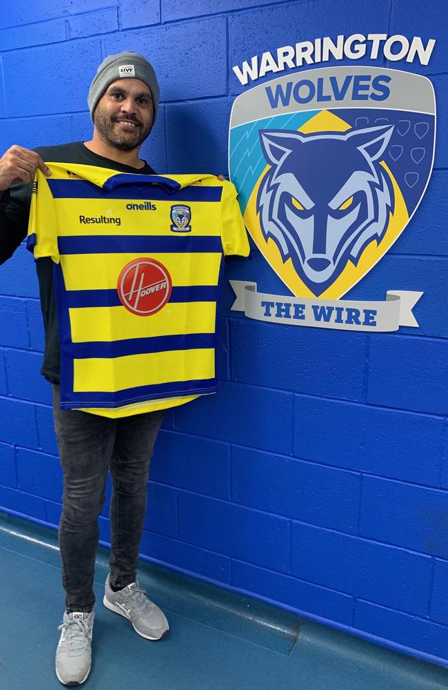 Greg Inglis at the Warrington Wolves in the UK, where he is making a shock return to league.