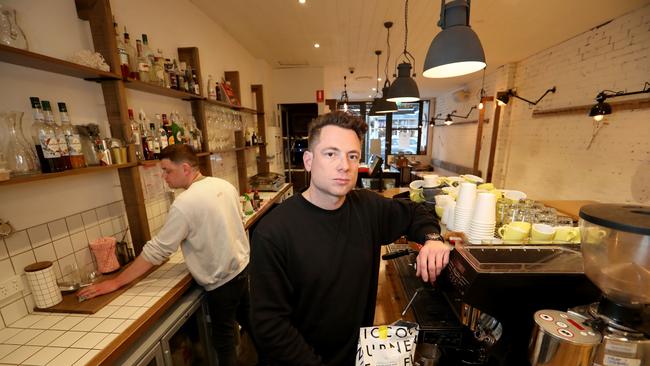 Melbourne’s Lucky Penny cafe owner Matt Lanigan. Picture: David Geraghty