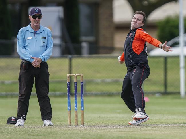 Bryce O'Connor opened the bowling for Bonbeach to great effect. Picture: Valeriu. Campan