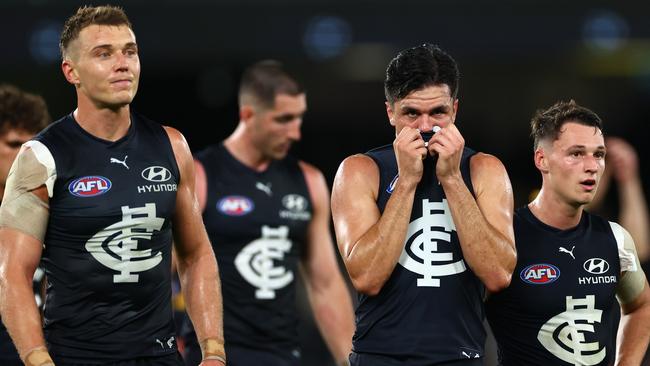 Carlton finally lost a close game. (Photo by Quinn Rooney/Getty Images)