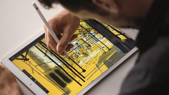 Apple’s 12.9-inch iPad Pro and its stylus called Pencil.