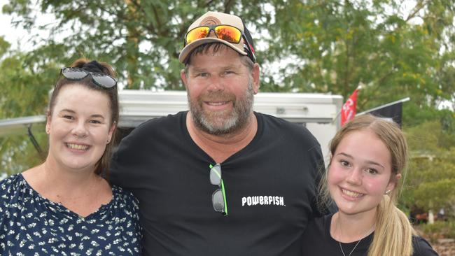 Lorinda Otto, Jason Rayner and Nikita Otto at the Great Australian Bites Australia Day event 2023. Picture: Chloe Cufflin.