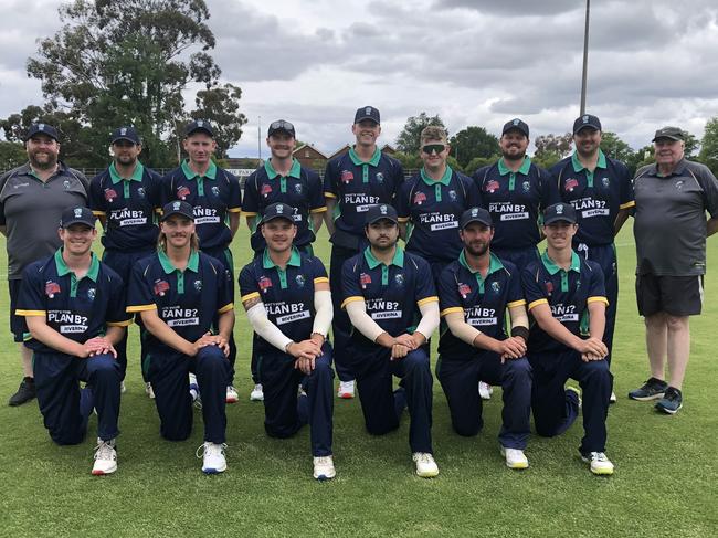 The Riverina open men's cricket team that won Pool B of the 2023/24 Country Bash in Orange. Picture: Country Cricket NSW