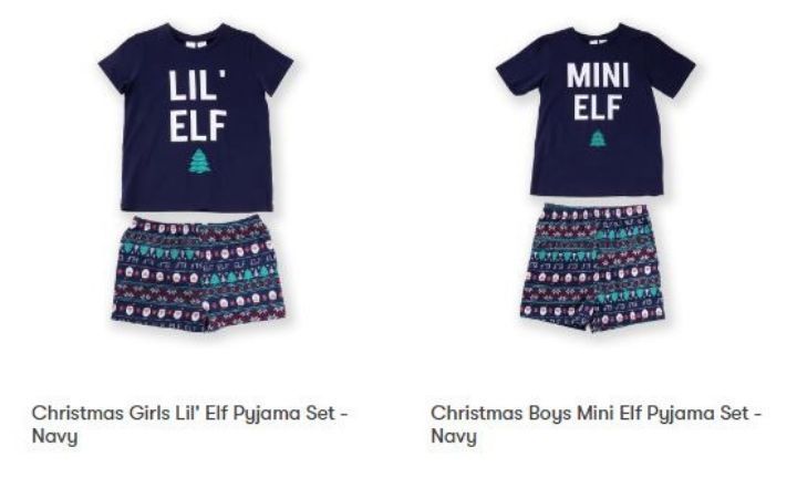 Big W matching family Christmas elf pyjamas are adorable and