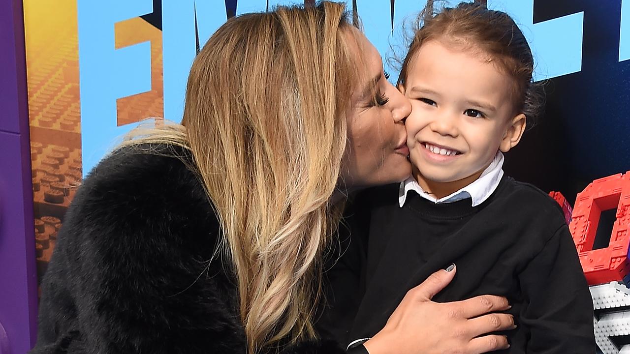 Rivera and her 4-year-old son Josey Hollis Dorsey. Picture: Getty Images.