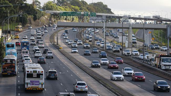 Peak hour traffic was brought to a stand still in Melbourne’s CBD for almost an hour following a protest by Extinction Rebellion. Picture: Gaye Gerard