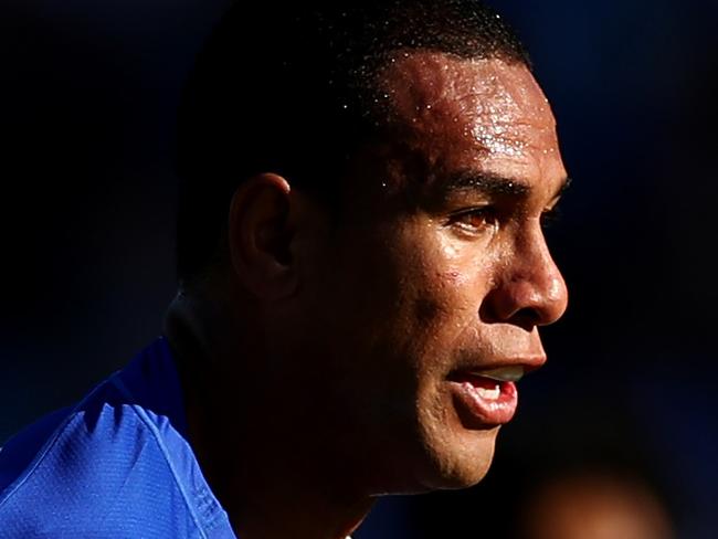 SYDNEY, AUSTRALIA - MAY 26: William Hopoate of the Bulldogs runs the ball during the round 11 NRL match between the Canterbury Bulldogs and the Melbourne Storm at Belmore Sports Ground on May 26, 2019 in Sydney, Australia. (Photo by Cameron Spencer/Getty Images)