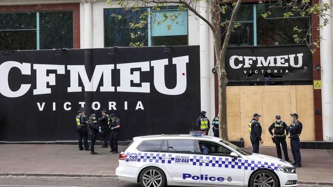 The CFMEU head office in Melbourne. Picture: Ian Currie