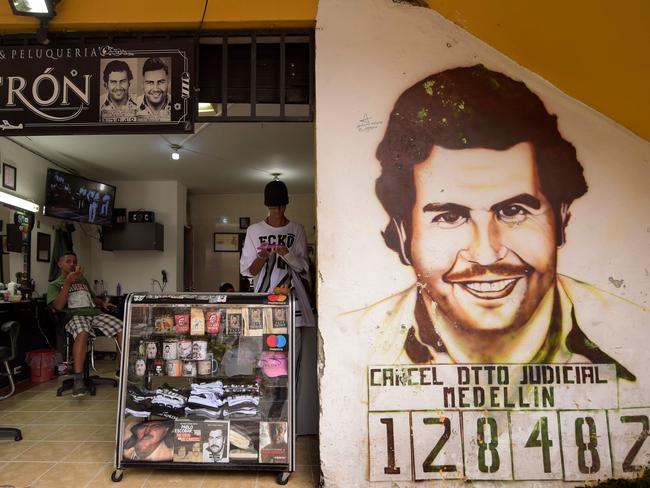 View of a hairdresser's at Pablo Escobar’s old neighbourhood, on November 28, 2018, in Medellin, Colombia. Picture: AFP