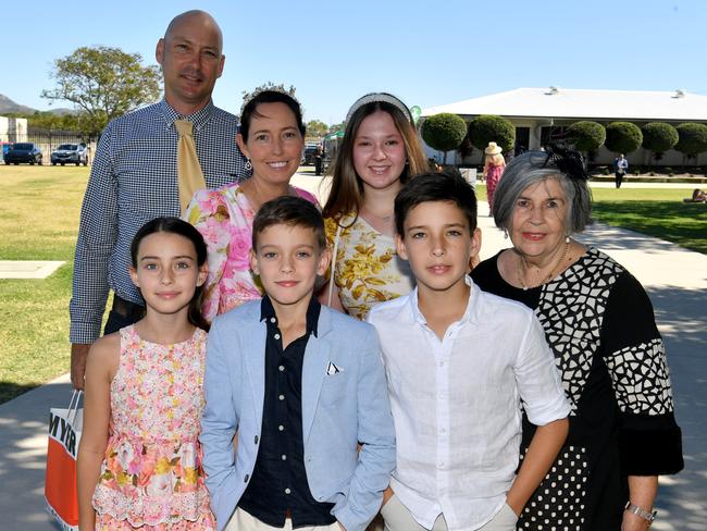 Isabel, 9, Benjamin, 8, Tom, 10, with Alistair Pott, Catherine Rowan, Emily Gamble and Maggie Rowan. Picture: Evan Morgan