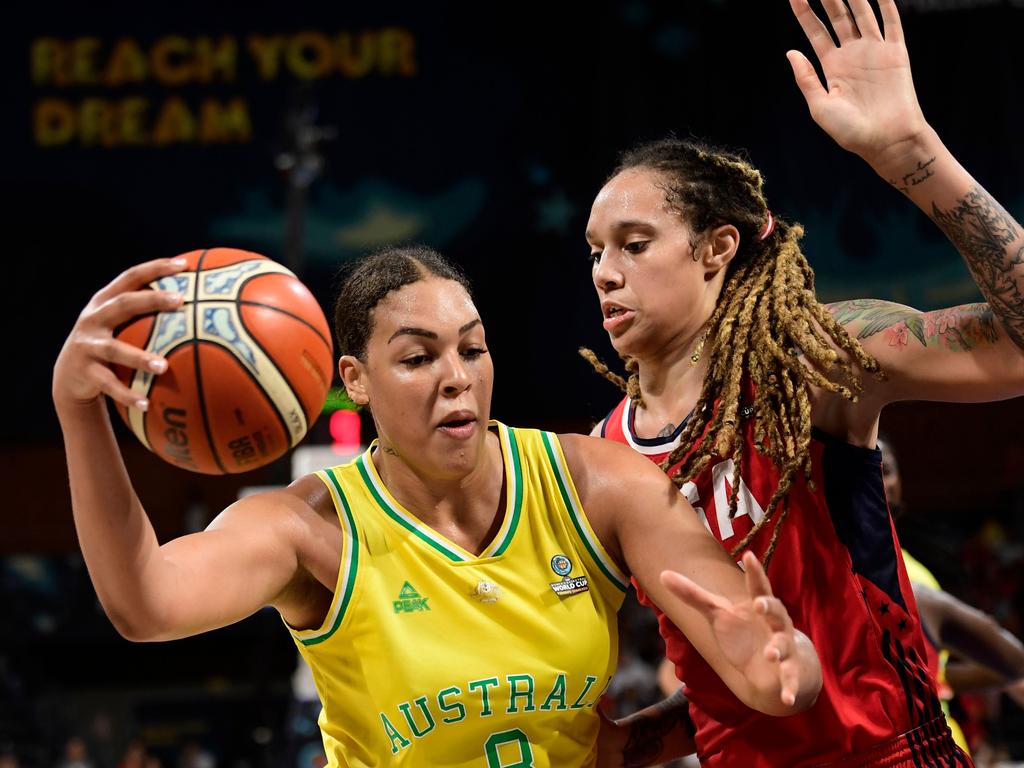 Cambage in action for Australia.