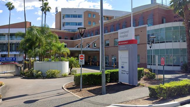 There are now seven confirmed coronavirus cases between Liverpool Hospital (pictured) and Concord Hospital, and more than 100 staff are in isolation. Picture: Google Maps