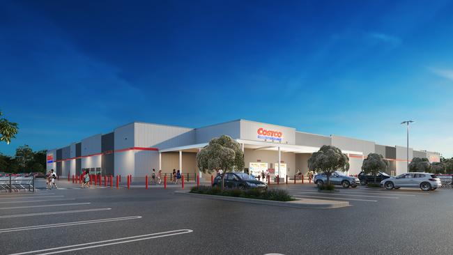 Artist's impressions of the 13,620 sqm Costco Wholesale Warehouse and Costco service station - it will be the first and only Costco on the Gold Coast