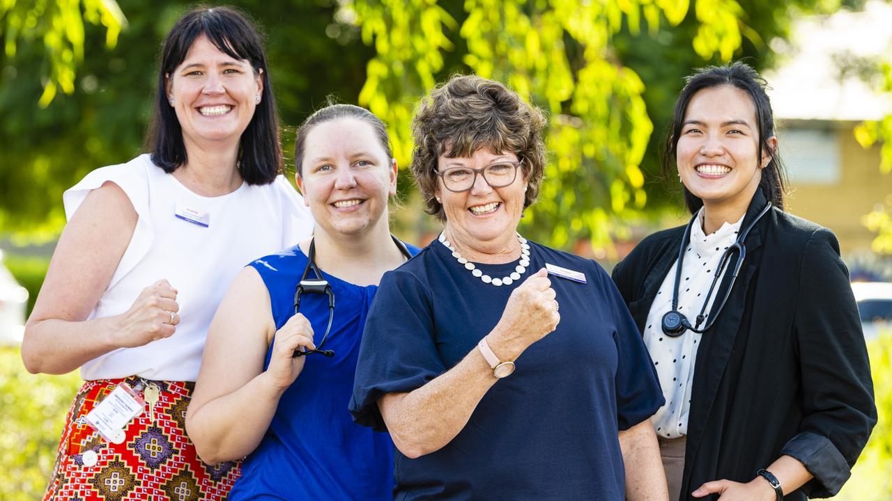 Health heroes (from left) public health environmental health officer Amanda Hutchings, Dr Anneke Shea, public health nurse Teresa McGorm and Dr Ingrid Makahinda, Wednesday, March 16, 2022. Picture: Kevin Farmer