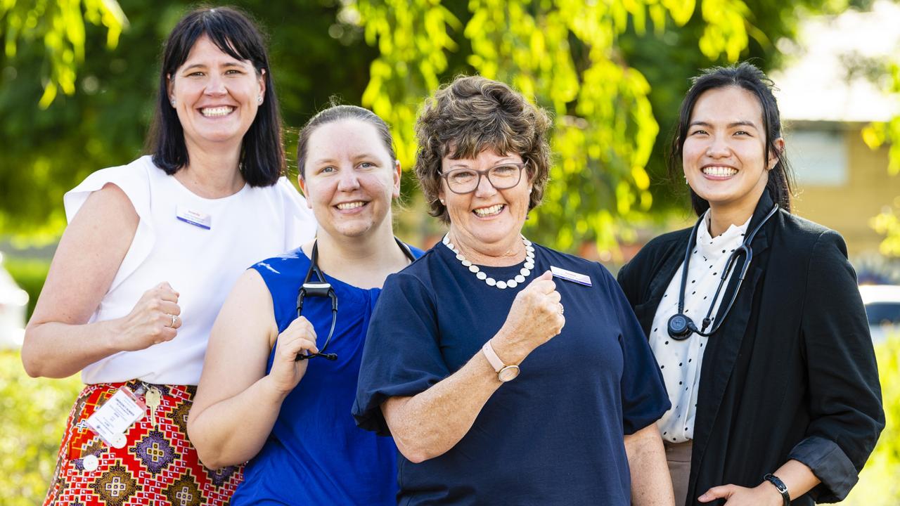 Health heroes (from left) public health environmental health officer Amanda Hutchings, Dr Anneke Shea, public health nurse Teresa McGorm and Dr Ingrid Makahinda, Wednesday, March 16, 2022. Picture: Kevin Farmer