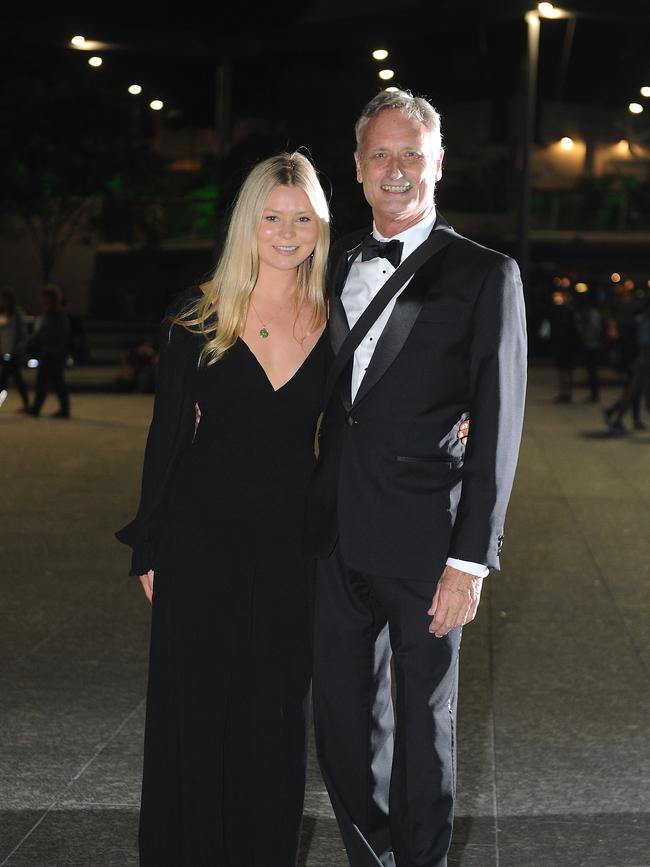 Courtenay Brown and Scott Hutchinson at the Lord Mayor's Business Awards black tie gala dinner in Brisbane. Picture: AAP image, John Gass.