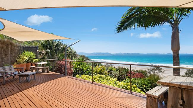 The view from the deck at 19 Marine Parade, Byron Bay.