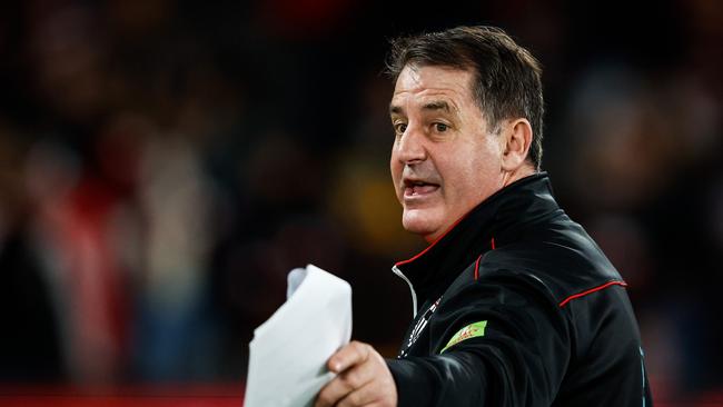 Ross Lyon is learning on the go at St Kilda. Picture: Getty Images