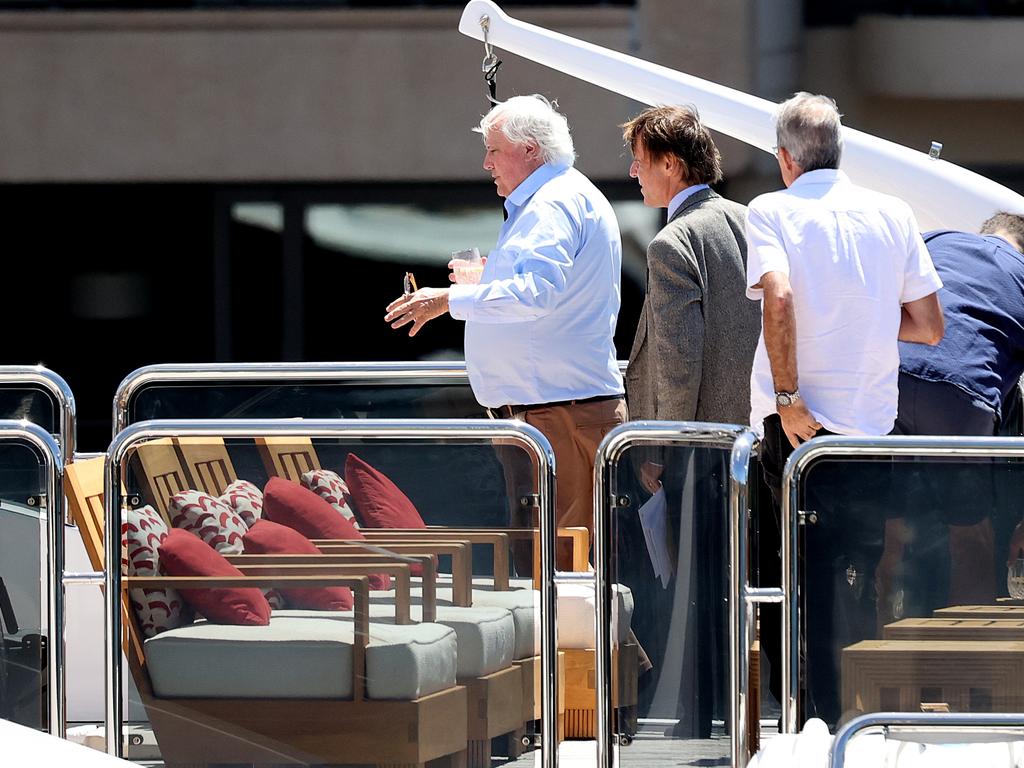 Clive Palmer had guests on-board his $40m super yacht in Sydney during the trial. Picture: NCA NewsWire/Dylan Coker