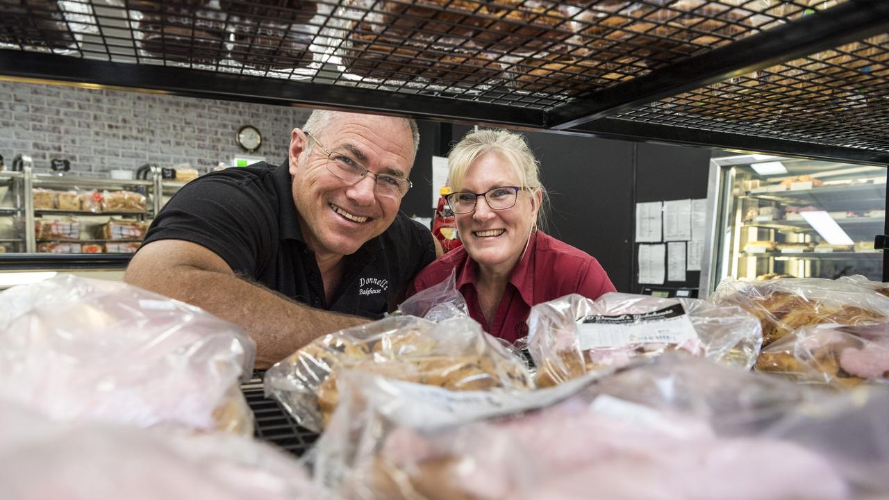 Brenden and Robyn O'Donnell of O'Donnell’s Bakehouse are thrilled to be named the best bakery in The Chronicle's 2021 Best of Toowoomba series. Picture: Kevin Farmer