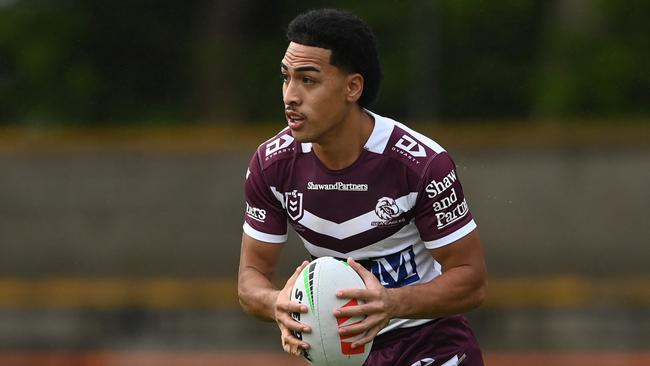 Lehi Hopoate has extended his contract with Manly. Pic: NRL