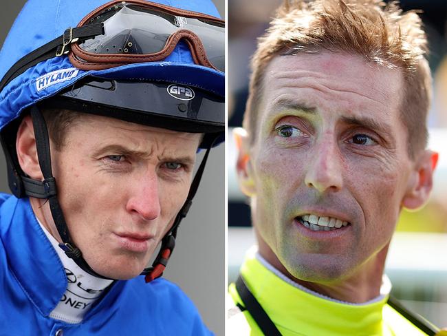 Gun jockeys James McDonald (left) and Nash Rawiller are locked in a battle for the Sydney Jockeys' Premiership.