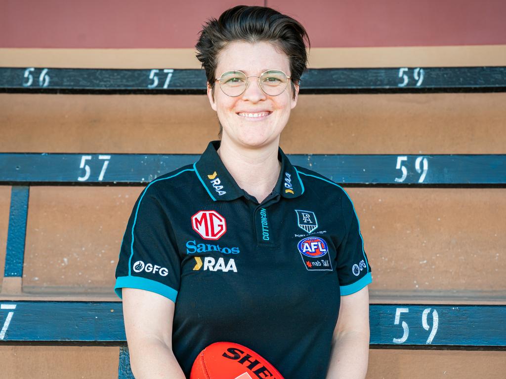 Port Adelaide AFLW assistant coach Sam Virgo. Credit Brooke Bowering