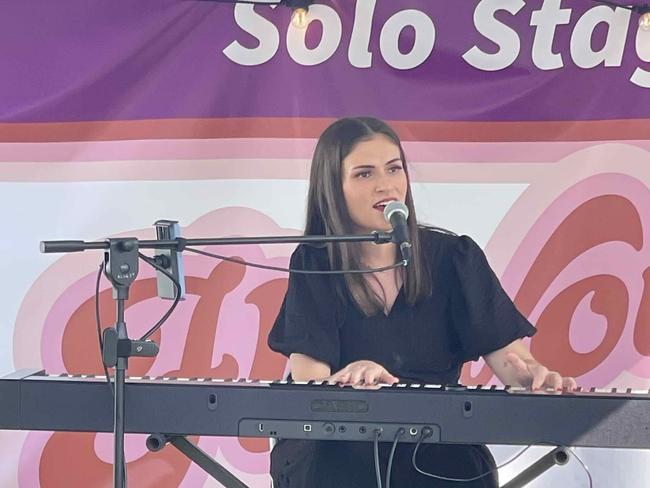 Cassidy Mackie performs at the Fraser Coast Flavours Festival at Seafront Oval on September 1, 2023.