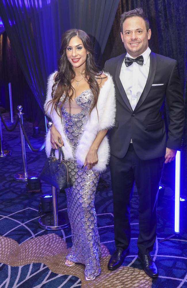 Maureen Gabriel & Kyle Lloyd - Jones arriving at the Kollosche People's Ball at The Star. Picture: Glenn Campbell