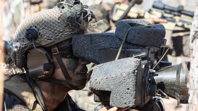 MRF-D Marines and Sailors integrated with the ADF's 1st Brigade to conduct littoral combined arms maneuver in a large-scale force-on-force exercise at the Mount Bundey Training Area. Picture: Corporal Cameron Hermanet.