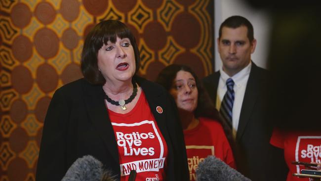 Queensland Nurses and Midwives Union Secretary Beth Mohle. (AAP Image/Claudia Baxter)