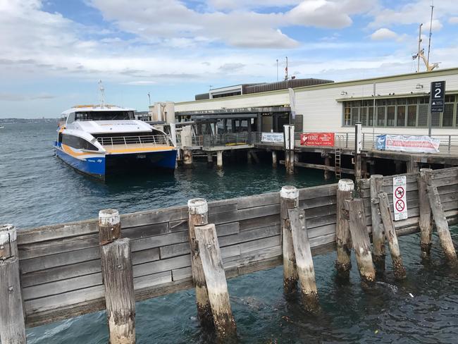 The Fast Ferry on the eastern side of Manly Wharf.