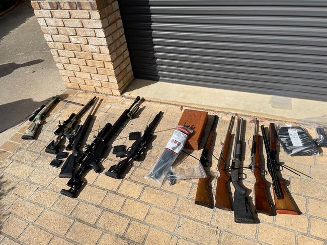 Some of the guns seized as part of the operation.