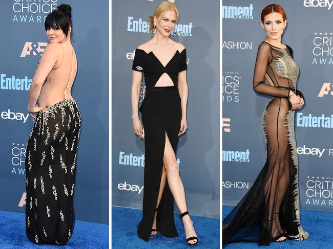 Nicole Kidman, Ariel Winter and Bella Thorne at the 2016 Critics' Choice Awards. Picture: Getty