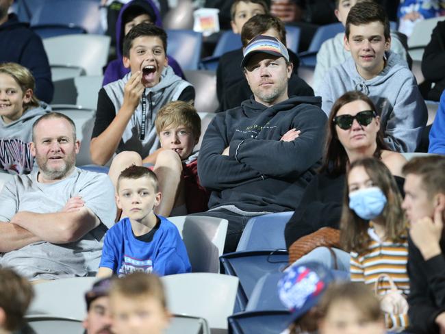 Nitro Circus at Kardinia Park on March 7, 2022. Stunts, crowd reactions, fireworks, plenty of colour. Picture: Mark Wilson