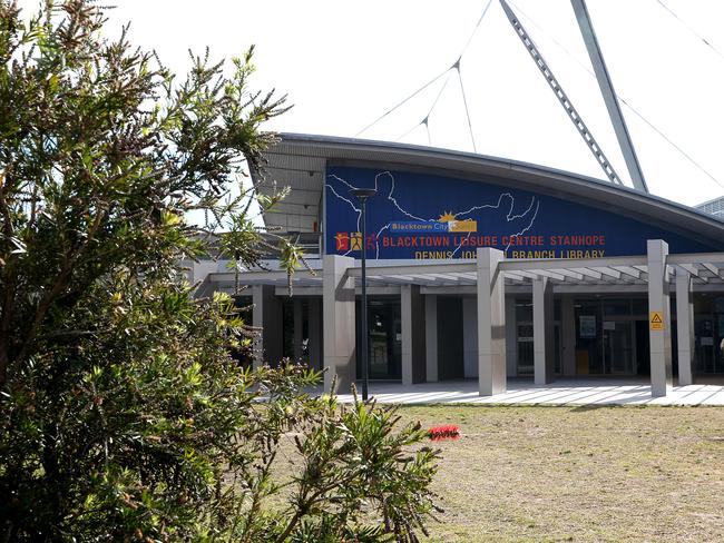 The woman died yesterday at Blacktown Leisure Centre Stanhope (pictured) after suffering from cardiac arrest.