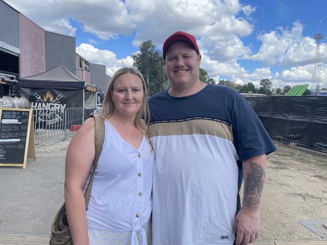 Robert Shewan and Renee Marshall at the 2024 Meatstock Festival at Bendigo Showgrounds. Photo: Himangi Singh