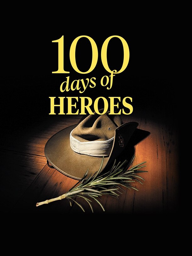 Logo for 100 days of heroes in the Mercury newspaperhundred days of heroes