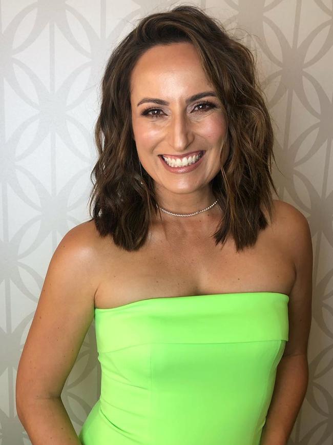 Nine News reporter and Weekend Today co-host Jayne Azzopardi stood out in a fluro frock. Picture: @channel9style/Instagram