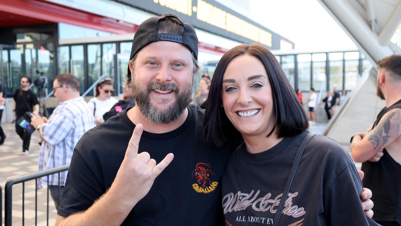 Blink 182 fans at the Adelaide Entertainment centre. Picture: Kelly Barnes