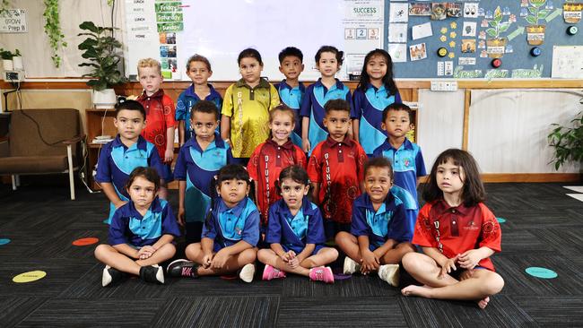 My First Year 2025 – Parramatta State School Prep Class B. From back row: Liam, Alayah, Teana, Than, Laura, Maxine. Adam, Terrion, Savannah, no name supplied, Nyeinsun. Sophia, Winda, Geet, Tuari, Alica. Picture: Brendan Radke