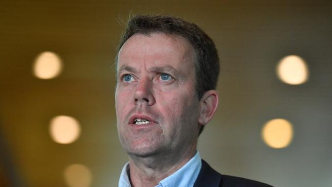 Federal Education Minister Dan Tehan says children of working parents should be going to school when it resumes next week. Picture: AAP Image/Mick Tsikas