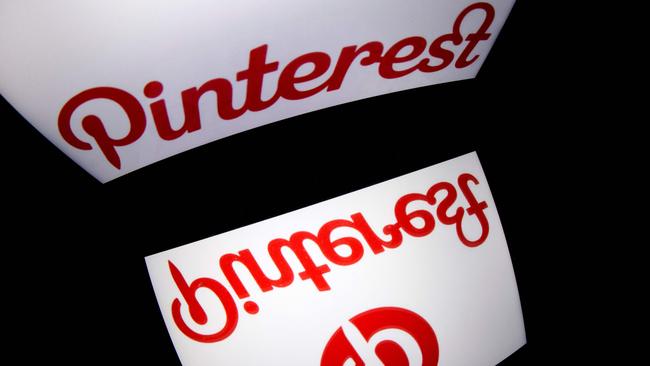 The logo of mobile app Pinterest. Pic: AFP