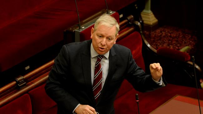 Opposition Transport Infrastructure spokesman, David Davis, the Legislative Council. Picture: NCA NewsWire / Andrew Henshaw