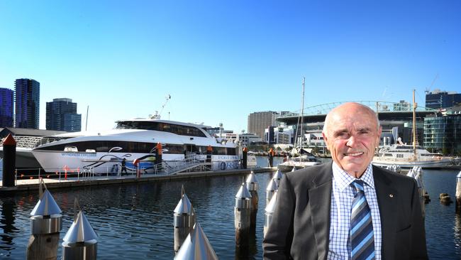 Paul Little with the ferry. Picture Rebecca Michael.