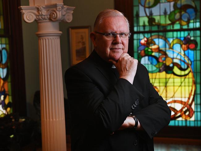 19/10/2020 : Archbishop Mark Coleridge in his official residence  Ã¢â¬ÅWynbergÃ¢â¬Â in New Farm, Brisbane. Euthanasia has become a hot button issue in the QLD State election.  Pic Lyndon Mechielsen