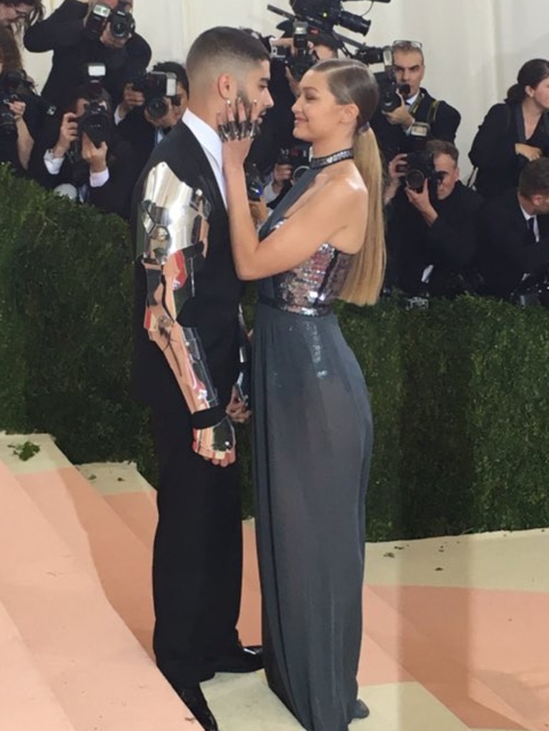 Met Gala 2016 on social media ... Zayn Malik and Gigi Hadid. Picture: Twitter