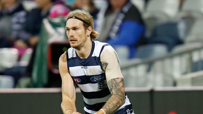 Tom Stewart equalled the intercept mark record with a stunning defensive display. Picture: Michael Willson/AFL Photos via Getty Images