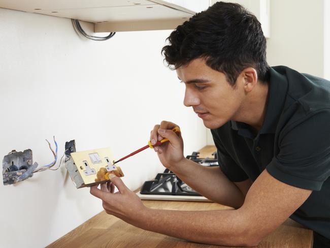 “Electrician” also made the top 10 search terms on SEEK. Picture: iStock