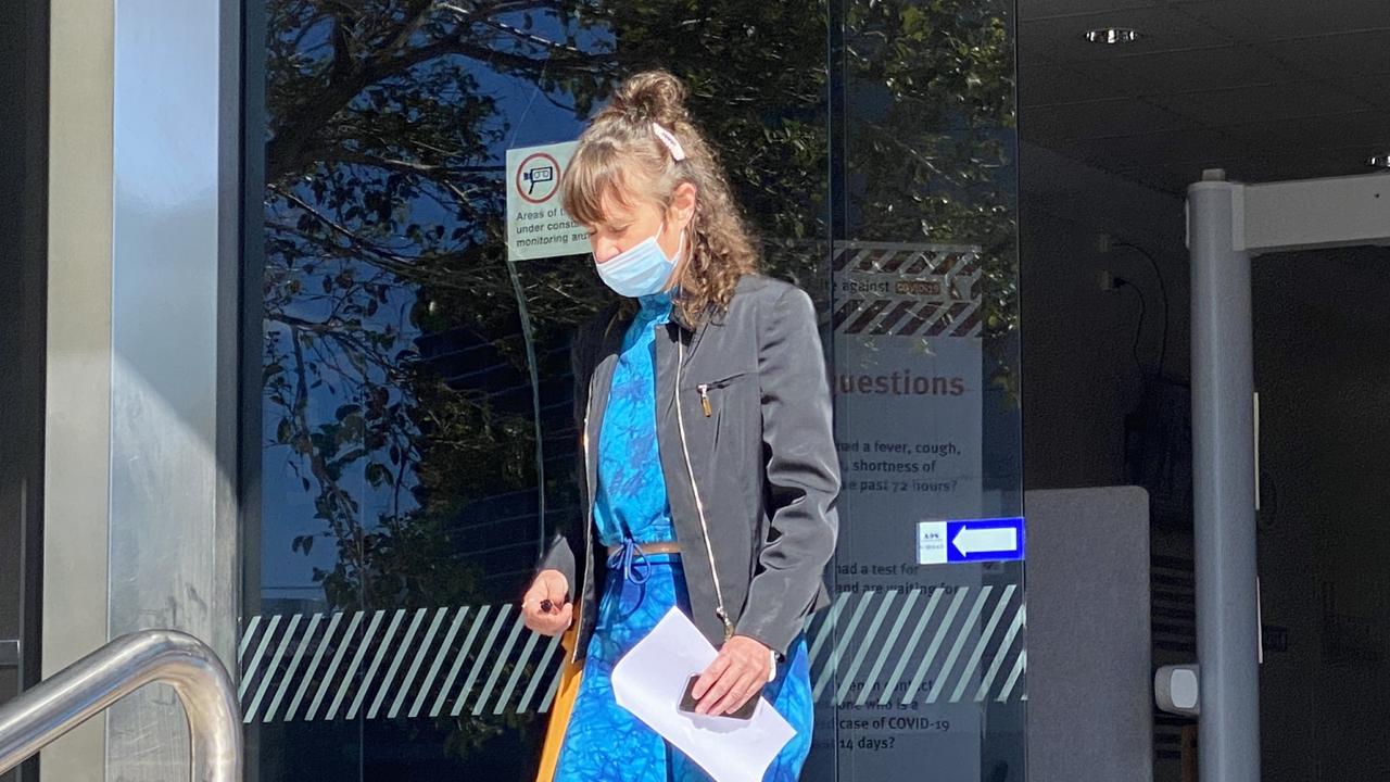 Catherine Jane Gale leaves Maroochydore Courthouse after being sentenced for obstructing police, assaulting a staff member at Pub Mooloolaba.